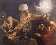 Rembrandt van rijn Write on the wall oil